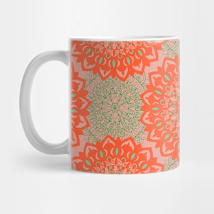 Flower Mandala pattern - Coral Mug